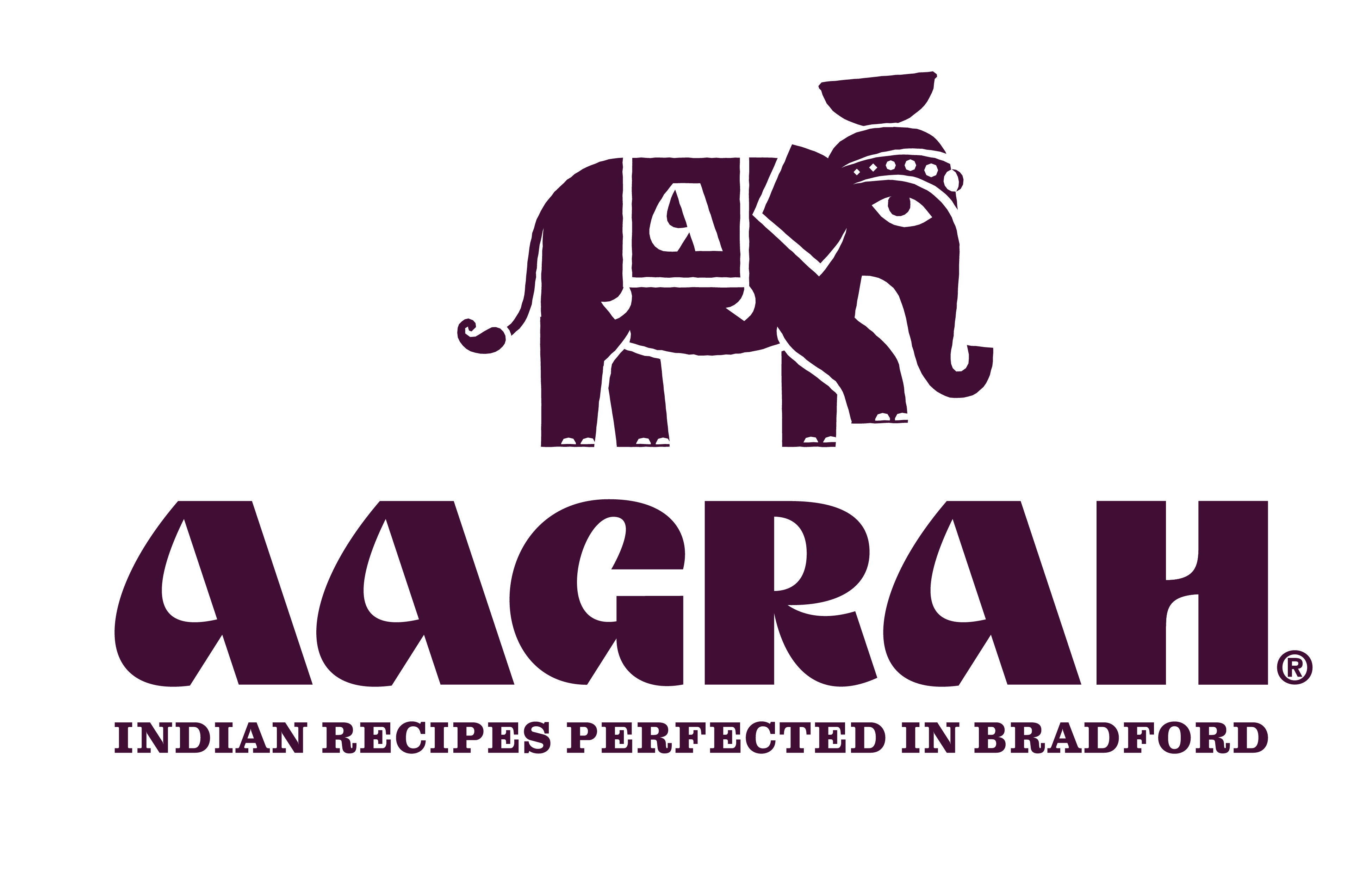 Aagrah Logo Lockup With Lulu Burgundy